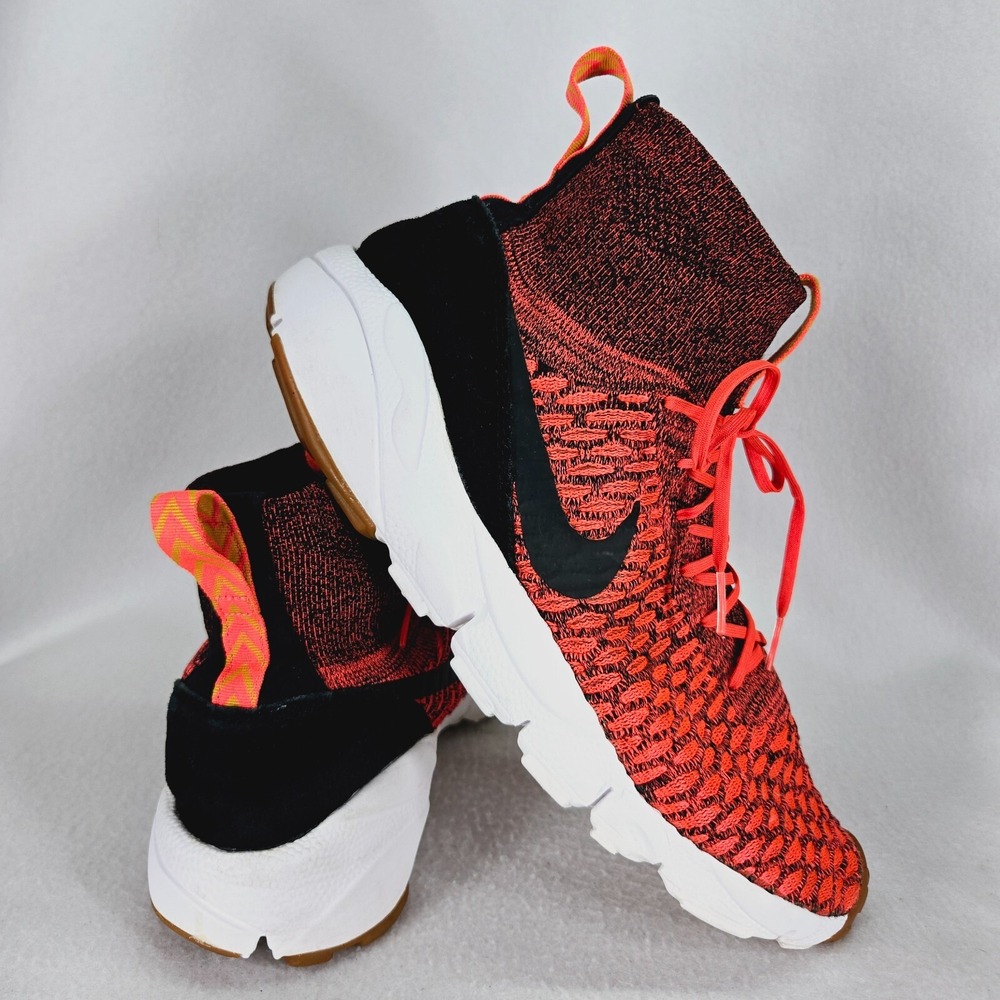Nike Shoes Mens 10 Red Orange Air Footscape Magista‎ Flyknit Bright Crimson